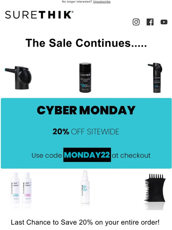 Cyber Monday: The Sale Continues!