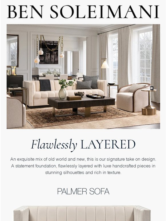 Flawlessly Layered  | Shop Our Luxe Living Room Collections