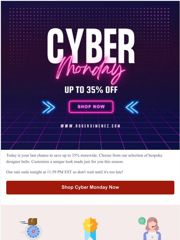 It's Cyber Monday | Save Up To 35% Storewide