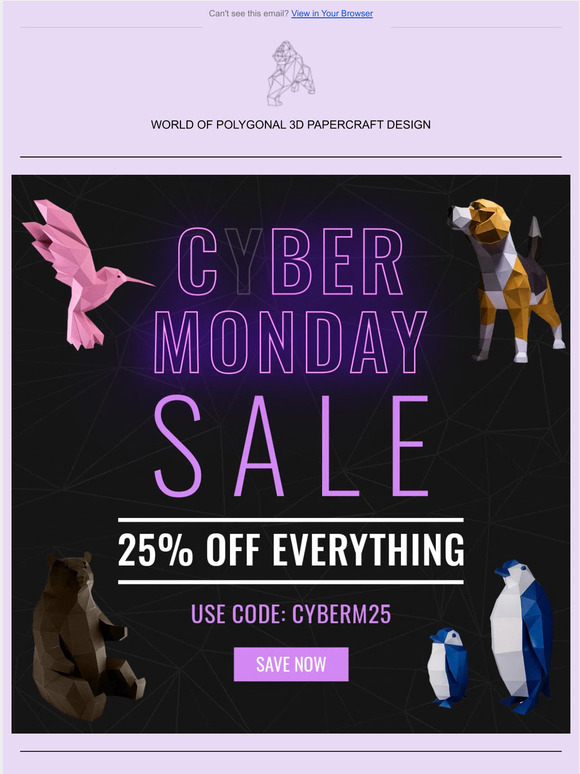 25% OFF SITEWIDE – Cyber Monday Sale Starts Now! 🏃‍♂️