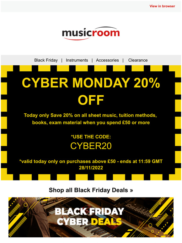 Cyber Monday 20% Off Today Only!