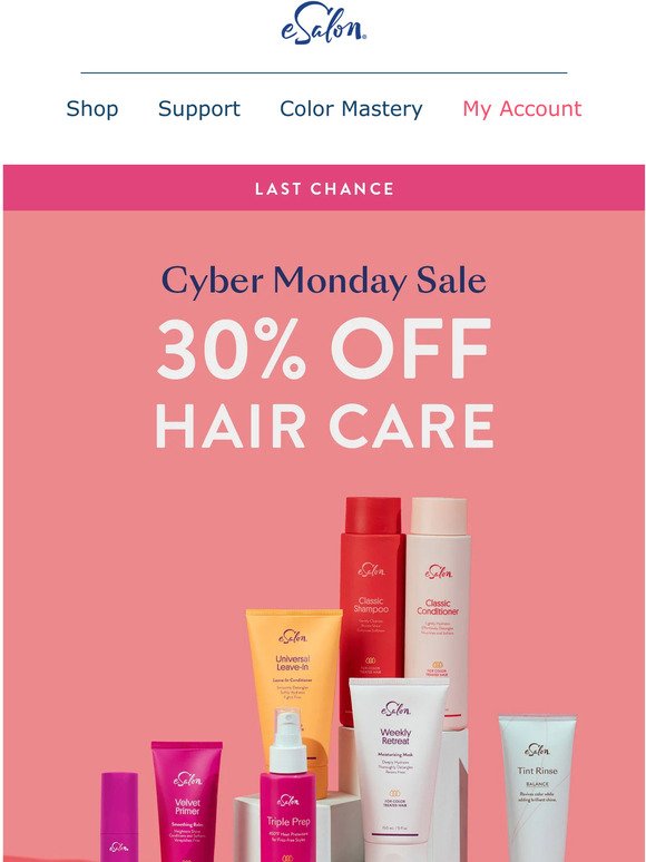 30% Off Hair Care Ends TONIGHT! ⏳