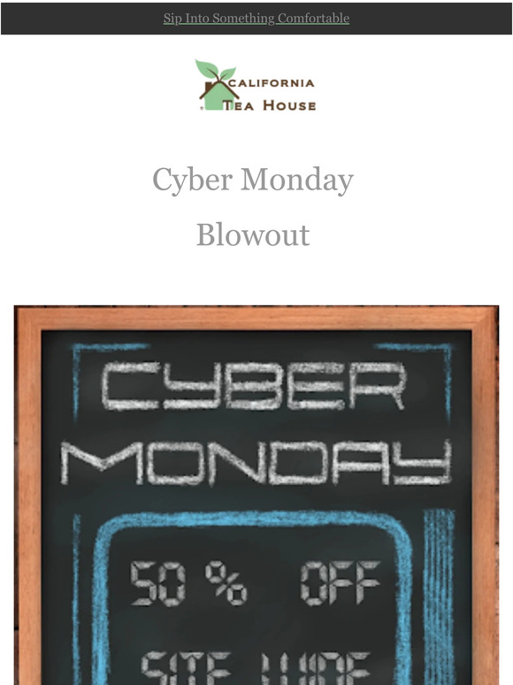 50% OFF! ☕ Cyber Monday