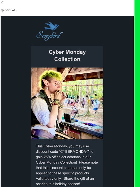Cyber Monday 25% Off Select Ocarinas!