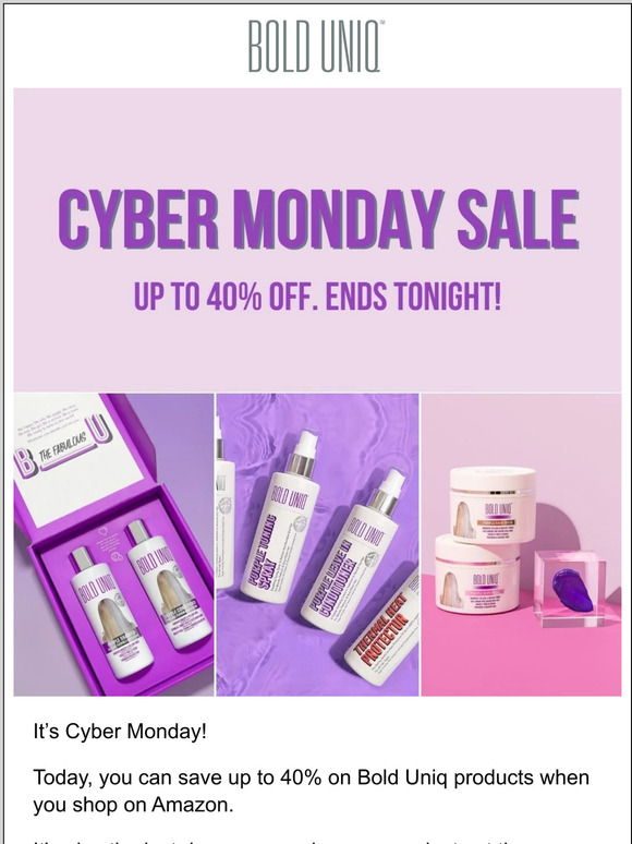 Cyber Monday starts now!