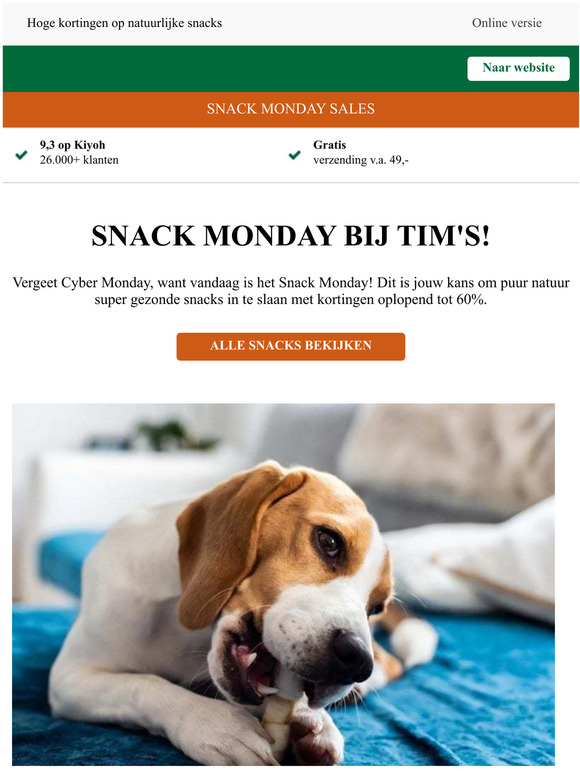 Snack Monday bij TIM's!