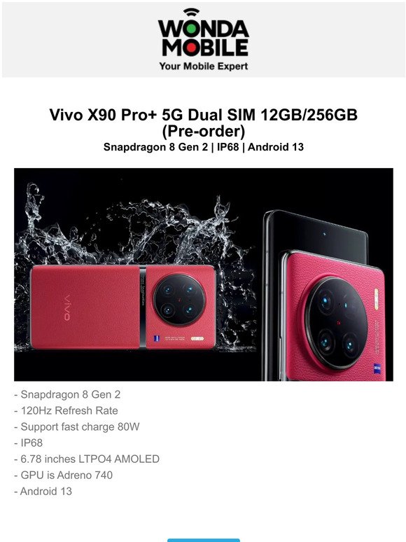 Vivo X90 Pro+ 5G Dual SIM 12GB/256GB