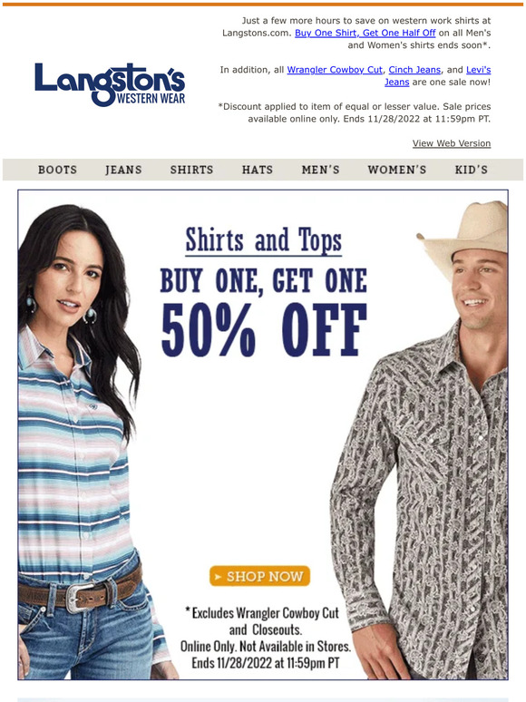 Langston's Western Wear - Cowboy Boots, Hats & Jeans