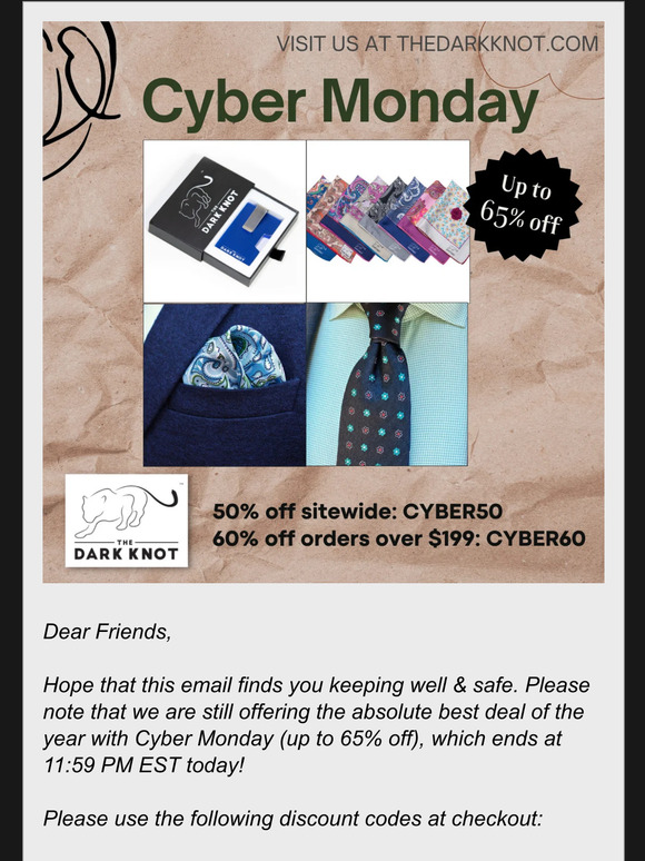 Cyber Monday: Save Up To 65% Off!