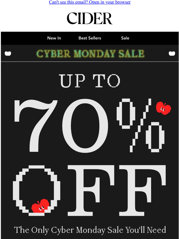 Cider Email Newsletters Shop Sales, Discounts, and Coupon Codes