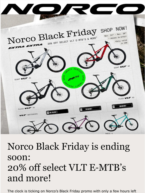 Norco sales black friday