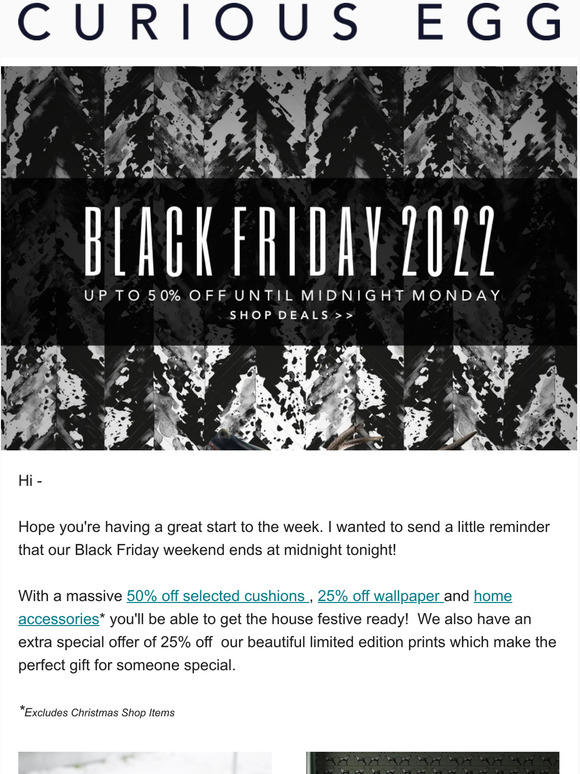 Black Friday Weekend Ends Tonight!💥