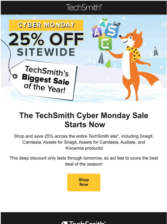 Save 25% on everything right now!