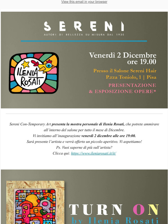 Invito Sereni Con-Temporary Art - Mostra di Ilenia Rosati.