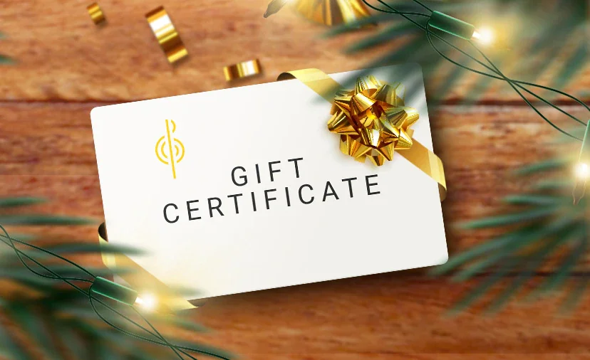 Give the Gift of Music. A gift certificate will get them rocking, no matter what they play. Shop Now