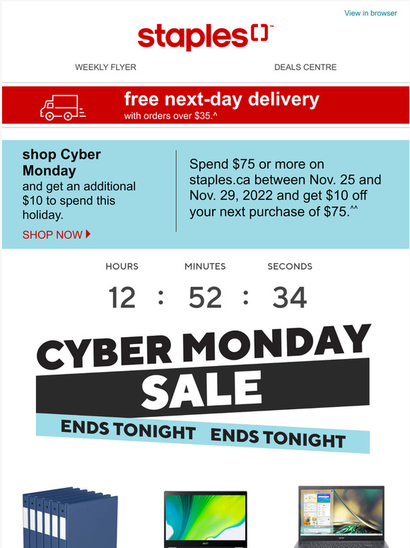 Staples Print & Marketing 🕒 Final Hours To Save! Milled