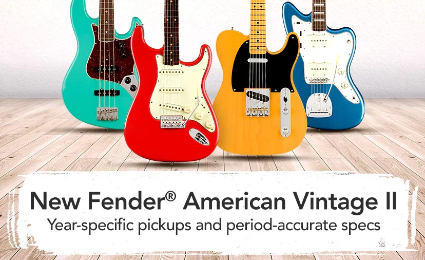 New Fender(r) American Vintage II. Get old-school sound and style with year-specific pickups and period-accurate specs. Shop Now