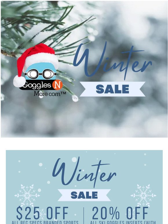 The Winter Sale is Here! Take $25 Off Rec Specs and 20% Off RX Inserts