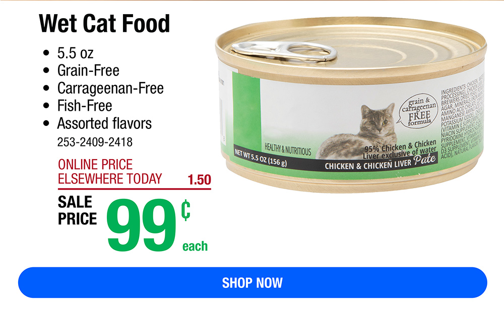Menards 99¢ Cat Food PLUS new weekly flyer! Milled