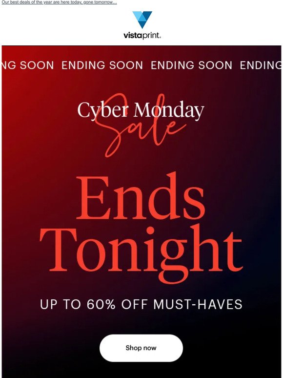 ENDS TONIGHT << Cyber Monday Sale >> UP TO 60% OFF MUST-HAVES