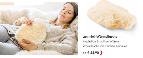 Lammfell-W?rmeflasche ab 44,90 Euro