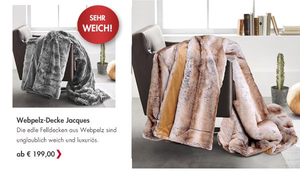 Webpelz-Decke Jacques jetzt 199,00 Euro