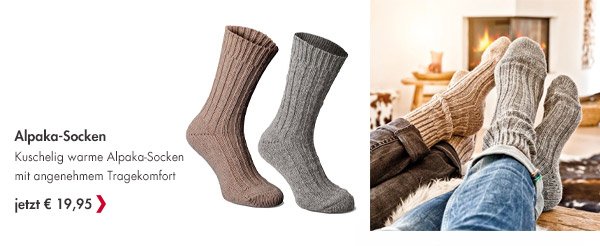 Alpaka-Socken jetzt 19,95 Euro