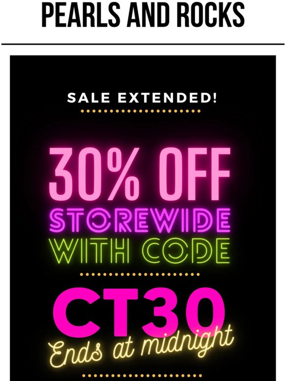 💥 SALE EXTENDED! 30% STOREWIDE