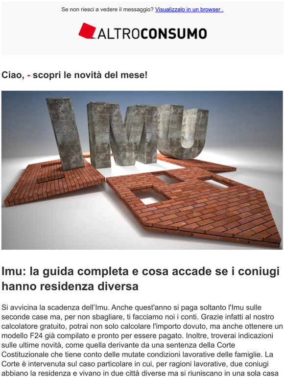 Altroconsumo IT: Imu: La Guida Completa E Cosa Accade Se I Coniugi ...