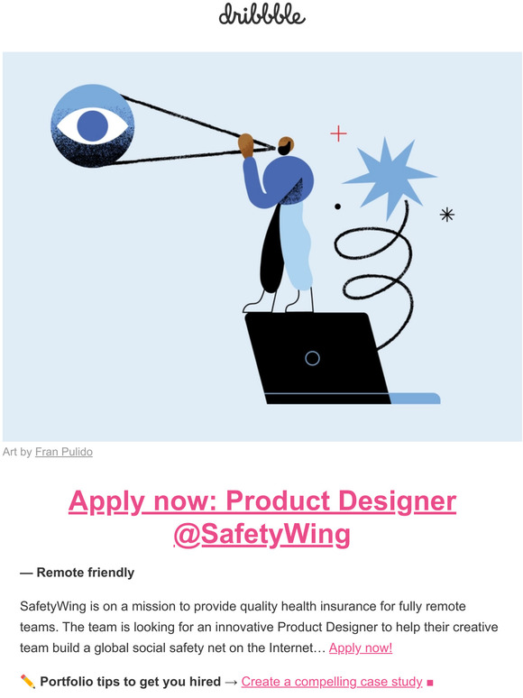 Dribbble 💼 New Jobs SafetyWing, Loop, and Flytographer Milled