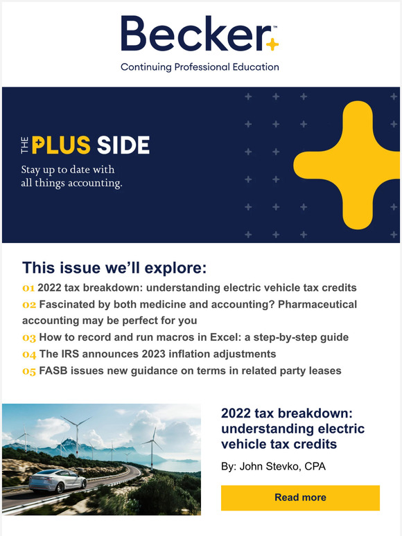 Becker 2022 tax breakdown understanding electric vehicle tax credits