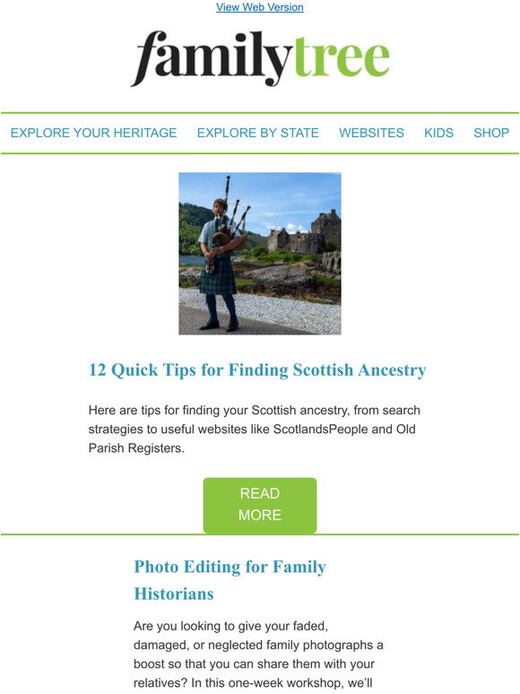 Family Tree Magazine: 12 Quick Tips for Finding Scottish Ancestry | Milled