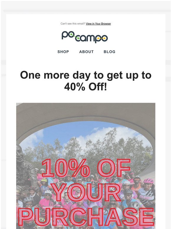 One extra day for up to 40% off!