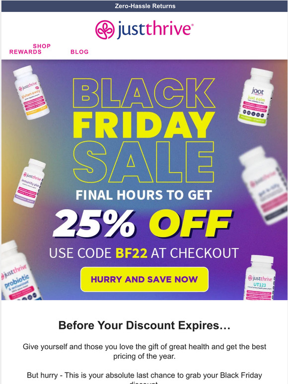 Last chance at 25% off sitewide