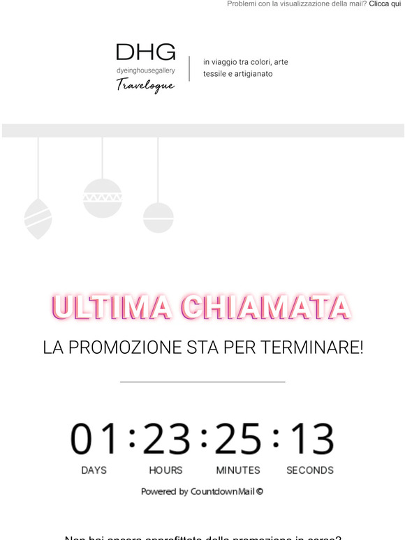 📣 Ultima chiamata – La promozione sta per terminare 📣