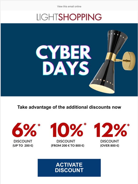 Cyber Days: discounts on the whole catalogue!💥
