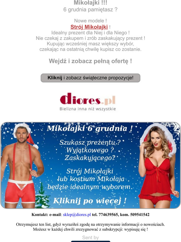 Mikołajki w diores.pl