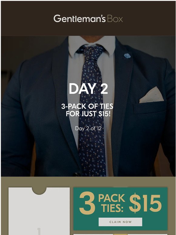 Day 2 👔 Mix & Match Ties - $5 Each