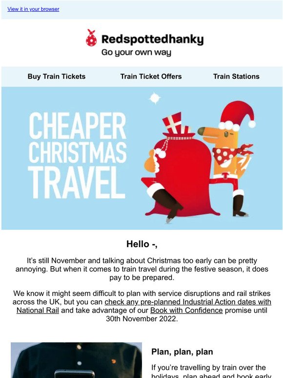 Get travel ready for the festive period