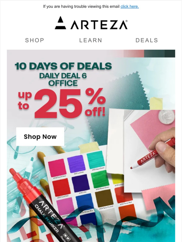 Arteza® Art Supplies Email Newsletters Shop Sales, Discounts, and