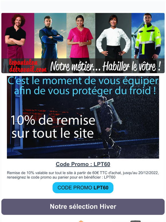Offre hiver - 10% de remise sur tout le site
