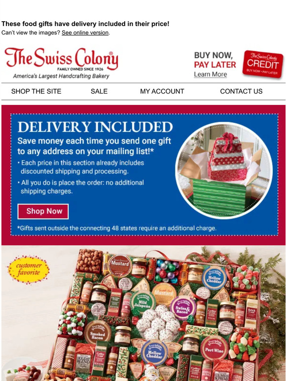 Swiss Colony We Deliver Christmas Convenience Milled