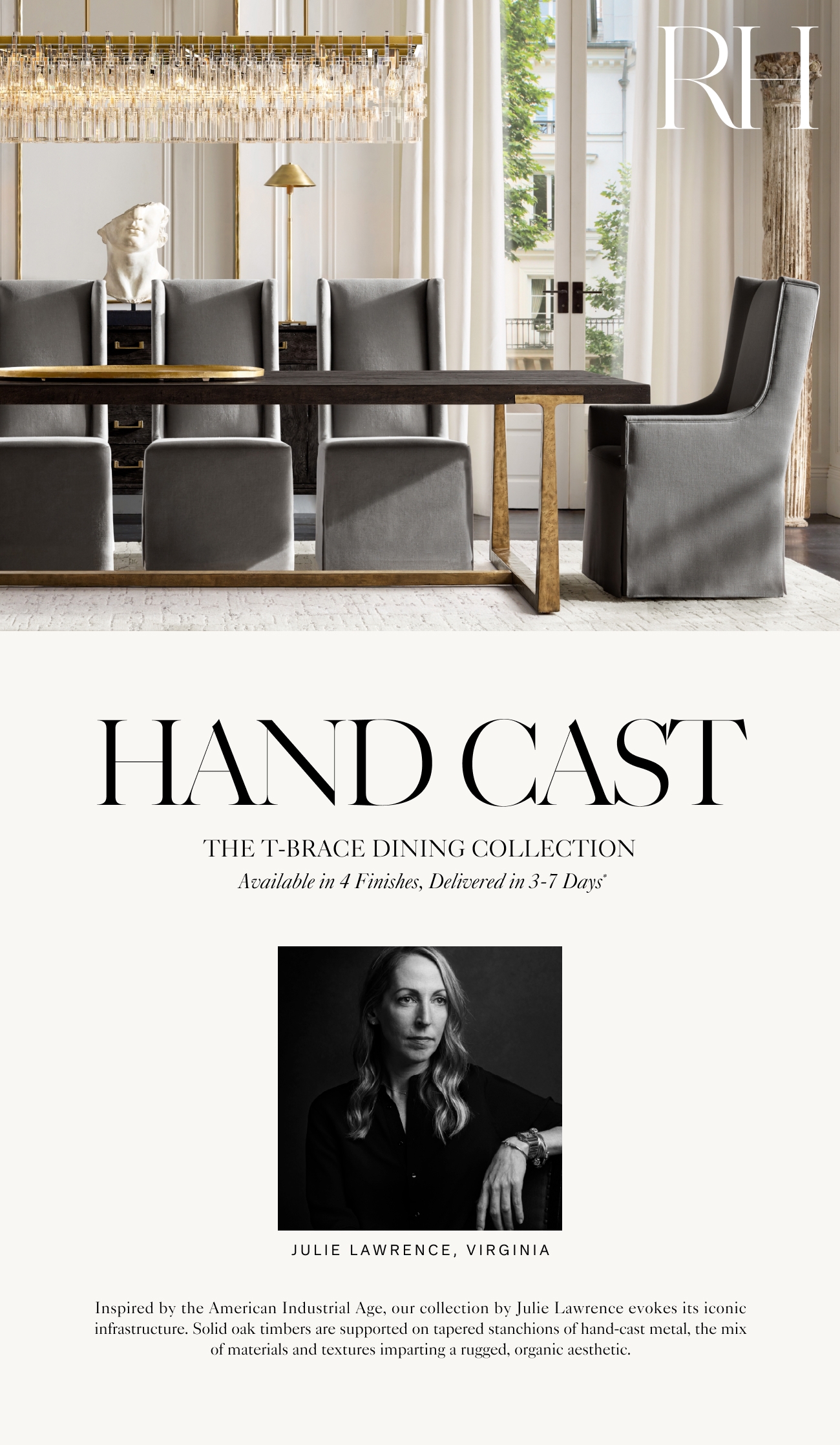 Restoration Hardware The TBrace Dining Table. Enduring Craftsmanship