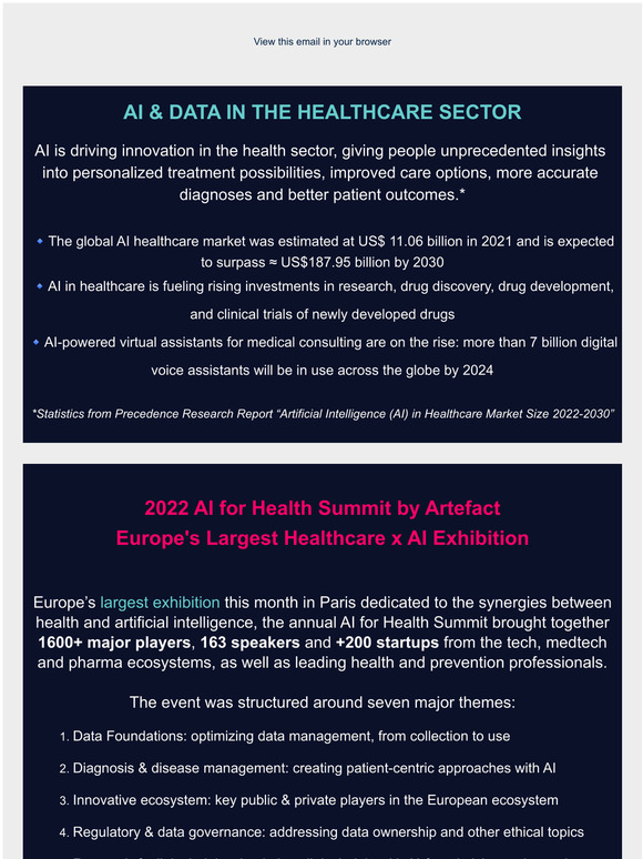 November News | AI for HEALTH European Summit: Discover how Data and AI are driving innovation | Conference replays | BAYER client case and more