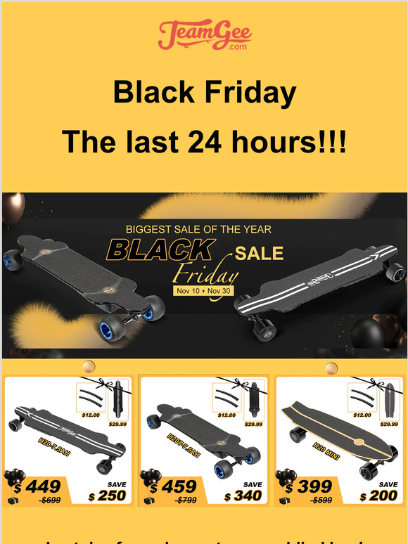 The last 24 hours of Black Friday Savings!!!