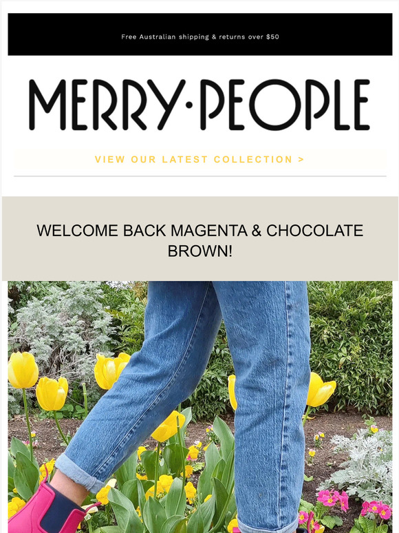 Merry People - AU: MAGENTA & CHOCOLATE BROWN ARE BACK 🔔