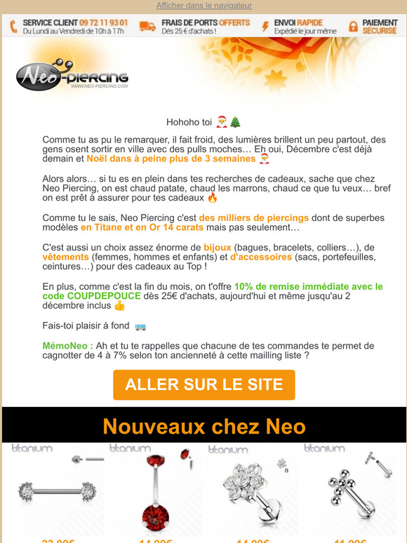 , 10% de REMISE sur tes cadeaux 🎅