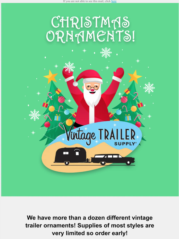 Vintage Trailer Supply, Inc. Ornaments! Vintage Trailer Style Milled