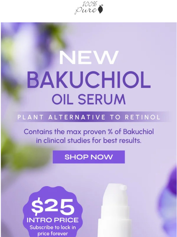 100 Percent Pure New Bakuchiol Oil Serum Max Concentration Milled