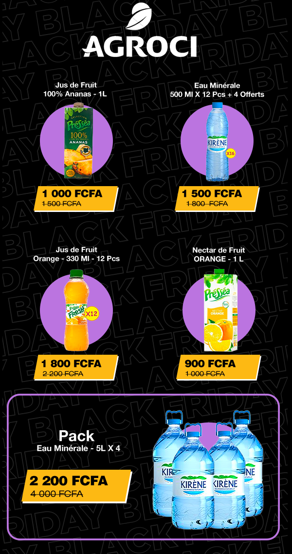 jumia.ci 900 F le pack de jus pressea mini . Profitez de Jumia Black